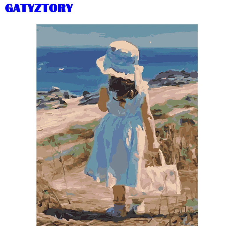 GATYZTORY DIY Цифровая живопись по номерам картина пейзажные наборы ручная роспись