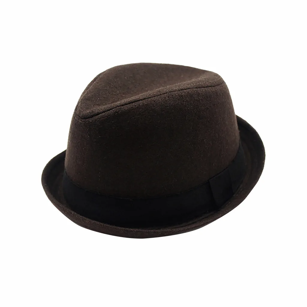 Зимняя плюс уличная британская шляпка одноцветная винтажная фетровая шляпа