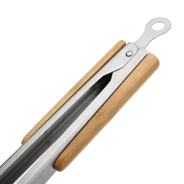 1Db Fa Fogantyú Grillezés Grilling Fogó Saláta Kenyér Élelmiszer -Klip Konyha Főző Kiegészítők - Image 5