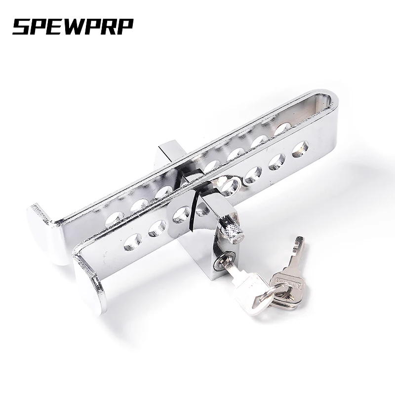 

SPEWPRP Universal Auto Car Brake Clutch Pedal Lock Alloy Steel Security Anti-Theft For Car Truck Throttle Accelerator Pedal Lock