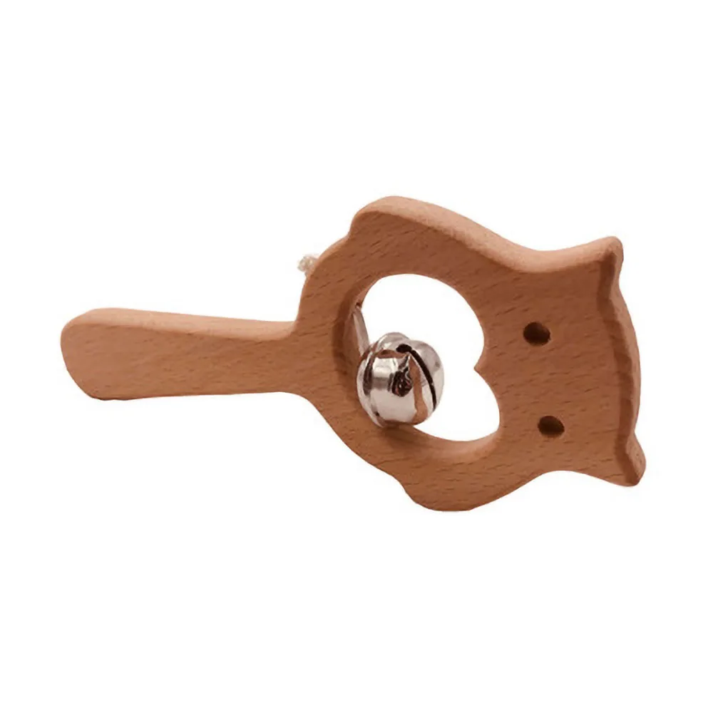 

DIY Baby Wooden Molar Toy Baby Rattle Owl Rattle Molar Accessories