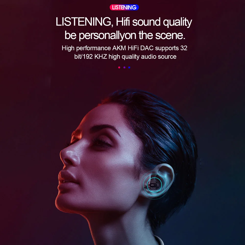 Динамик TWS Bluetooth наушники портативный шейный динамик наушники HD стерео беспроводные наушники игровая Спортивная гарнитура с микрофоном