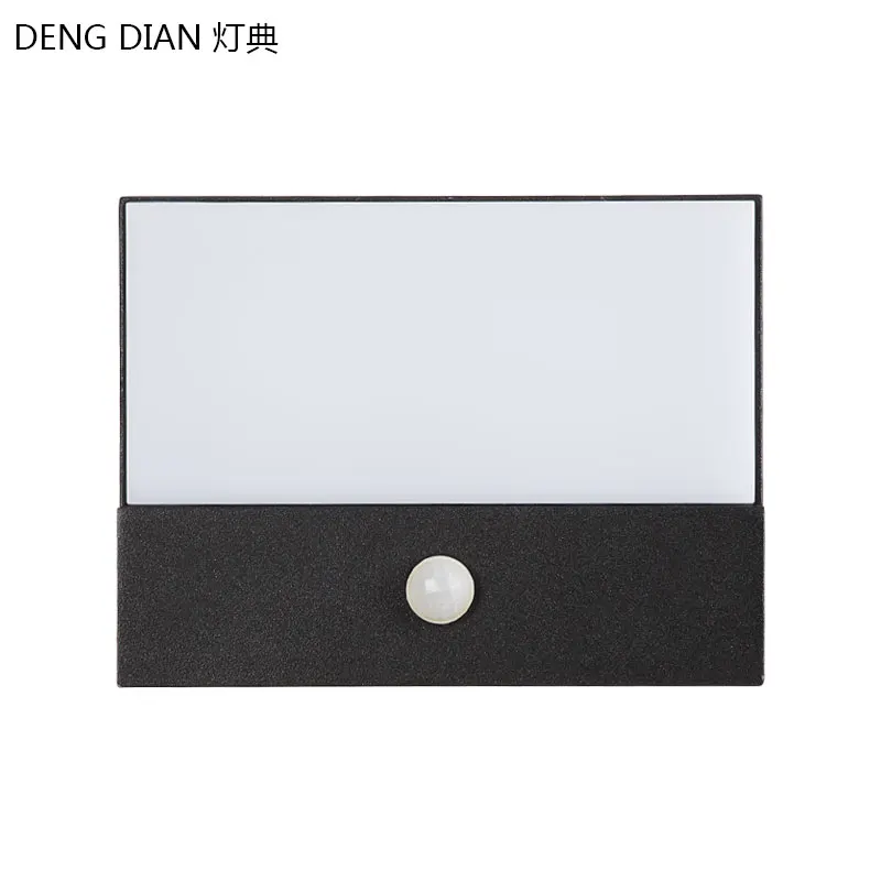 Epistar Outdoor LED Lamp Motion Sensor Light Front Door Waterproof Garden Wall Light 9W Aluminum AC85-265V for FENCE Garage