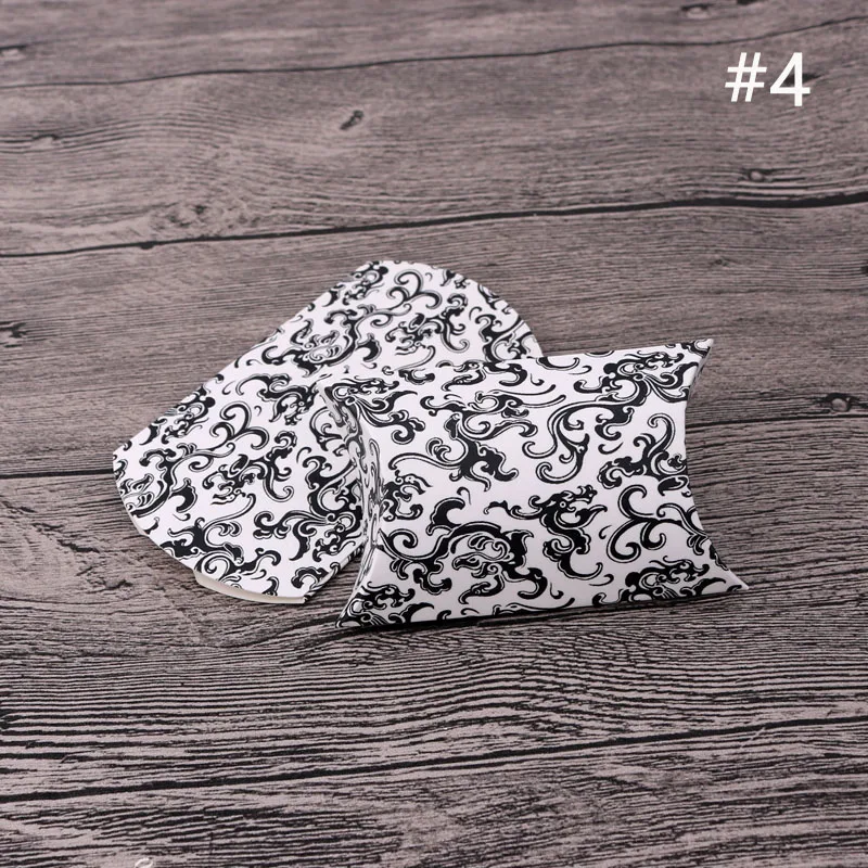 Pillow bags 04 100 шт., 6,5x9x2,5 см, наволочка для ювелирных изделий, шоколадные конфеты, печенья, новые свадебные бумажные подушки, подарочные упаковочные коробки - Цвет: Pillow bags 04