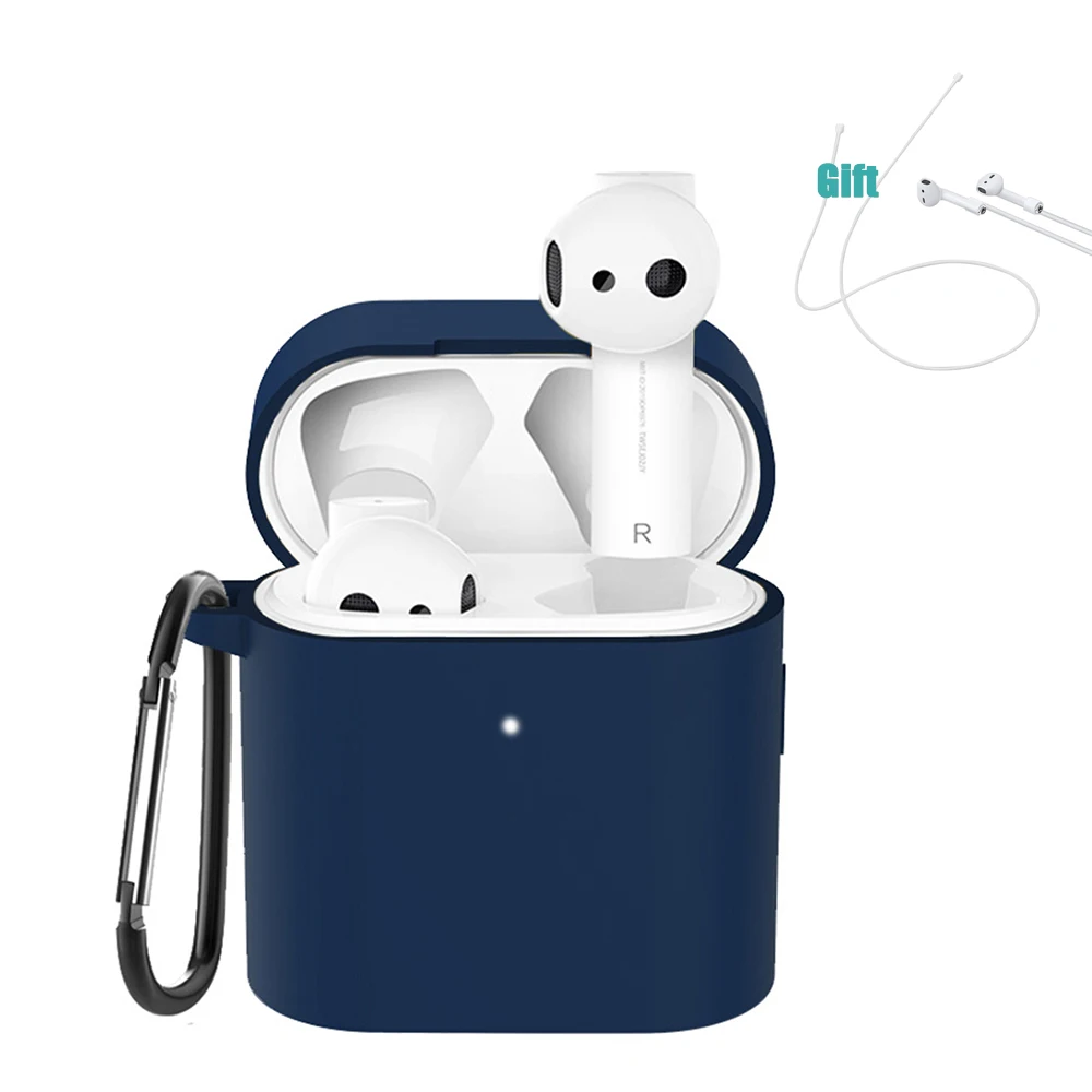 Midnight blue Силиконовый чехол для Xiaomi Airdots Pro 2, беспроводные наушники TWS, bluetooth-гарнитура для Xiaomi Air 2, защитный чехол, наушники - Цвет: Midnight blue
