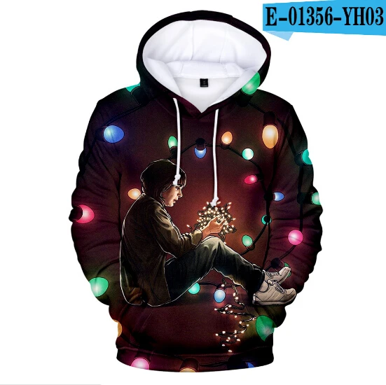 3D Stranger Things printed Hoodies Sweatshirt fashion hoodies High Quality Men/Women Hip Hop Hoodies kids Pullovers - Цвет: color at picture