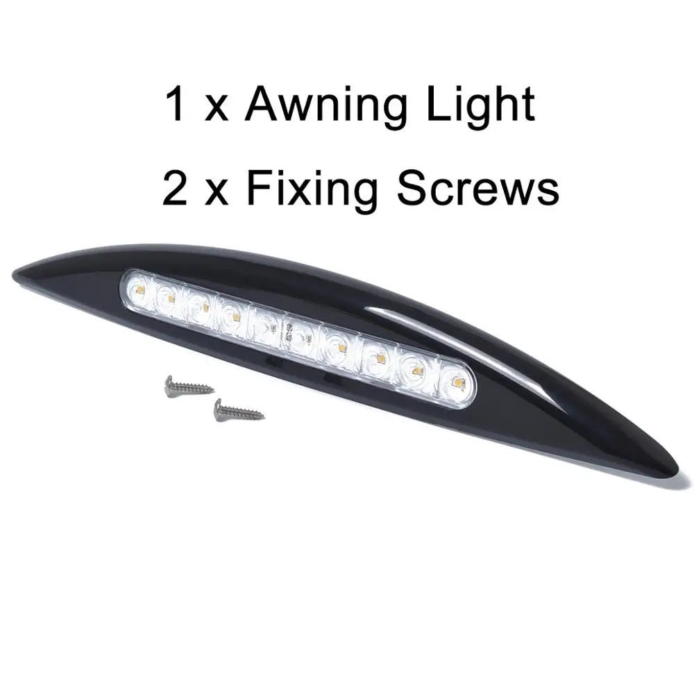 1 Set 12V водонепроницаемый светодиодный тент крыльцо Наружный свет RV трейлер лодка 10 светодиодный настенный светильник - Цвет: 1 Set