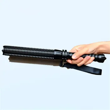 

Portable Powerful Self Defense Flashlight Stick Telescopic Mace LED Flashlight Torch Self-defense Security Lamp 18650 Battery
