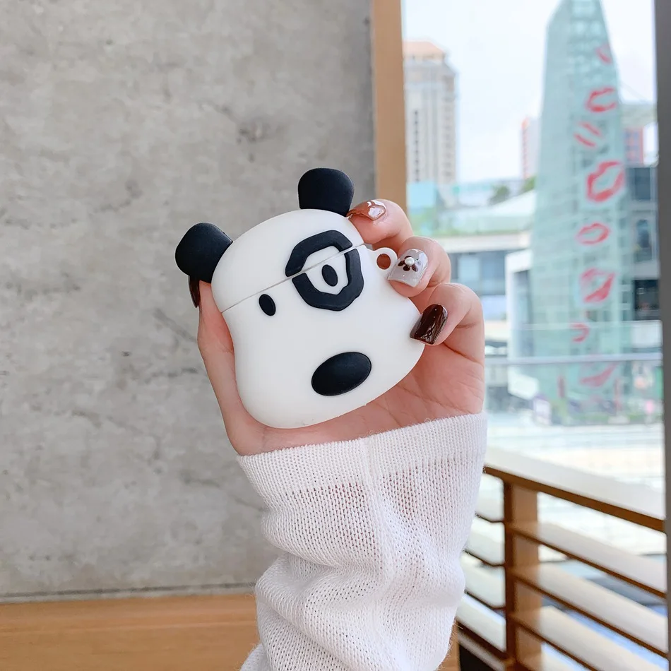 525A 3D силиконовый чехол для наушников s для AirPods 2 Чехол милый мультяшный Поросенок Кот для Apple Air Pods чехол для Earpods чехол для наушников кольцевой ремешок - Цвет: 525A
