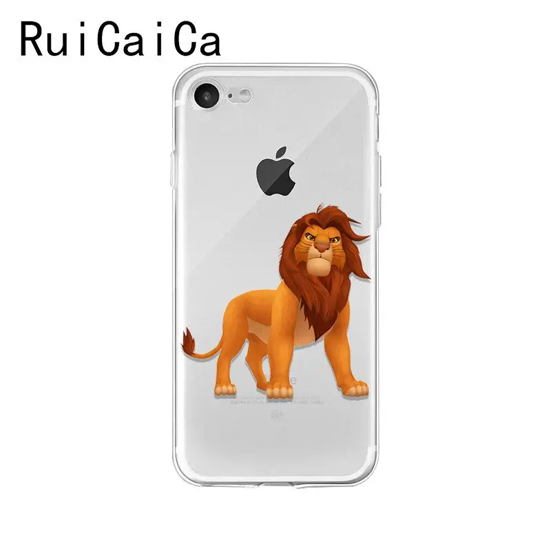 Ruicaica лев Король Simba мультфильм Мода Новинка чехол для телефона Fundas для iPhone 8 7 6S Plus X XS MAX 5 5S SE XR 10 Чехол