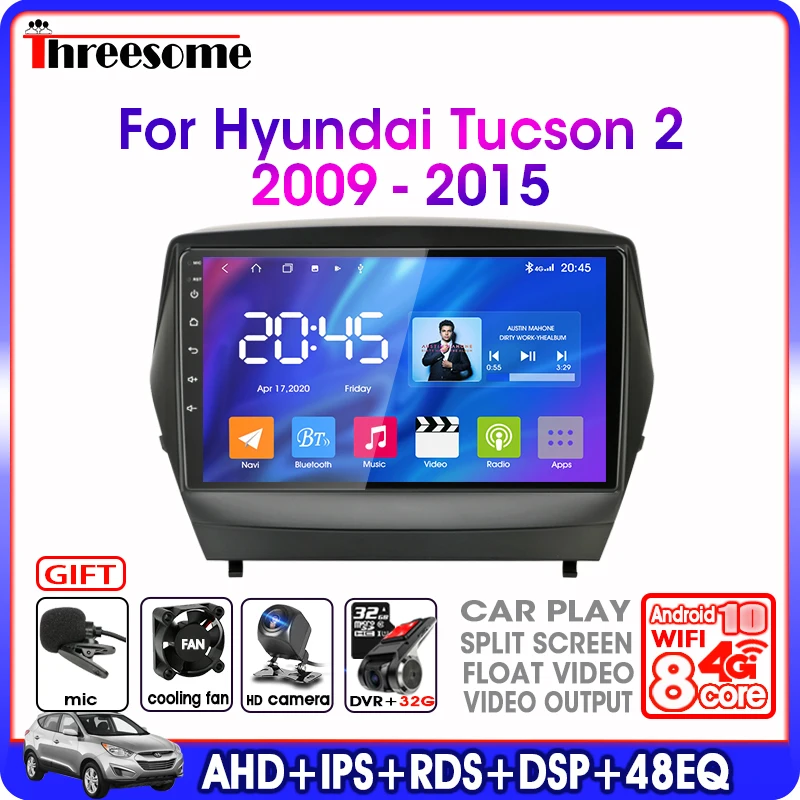 Автомобильный радиоприемник Android 10 плеер для Hyundai Tucson 2 LM IX35 2011-2014 Din GPS-навигация