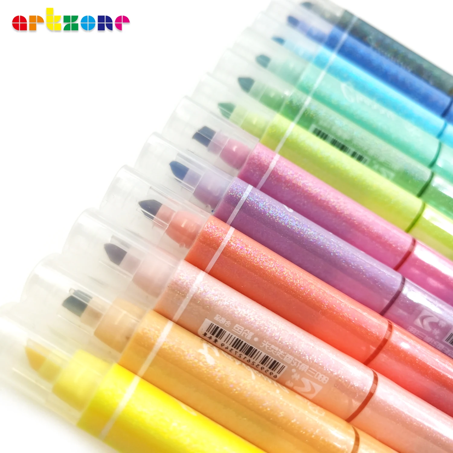 

12pcs Flower-Scented Highlighters Dual Tip Triangular Shaped Non-Toxic Assorted Colors Fluorescent Markers Pen for Students