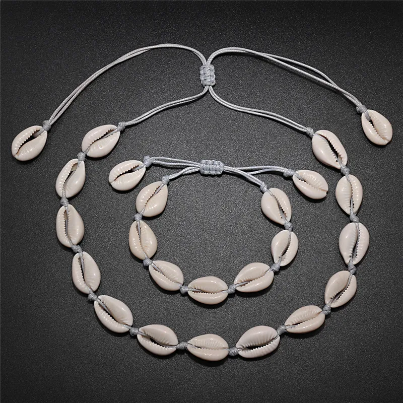 Femme seashell ювелирное ожерелье Регулируемый Цыганский браслет Красивая натуральная ткань подарки ручной работы Чехол женский Дружба