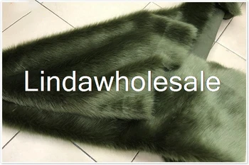 

Army green high imitation fox fur fabric clothing carpet decoration plush fabric160cmX45cm(half yard)/pcs