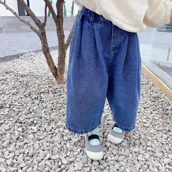 

Mihkalev 2020 Autumn Kids Jeans For Girls Loose Denim Pants Toddler Baby Girl Casual Trousers Costume