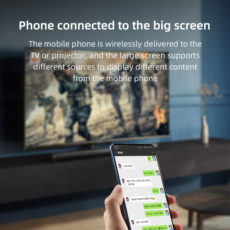 Receptor de Exibição sem Fio Vara para Projetor - com Fio Hagilis Wi-fi Hdmi-compatível Dongle Miracast Airplay Dlna tv Hdtv 2.4g - 5g 4k - Image 4