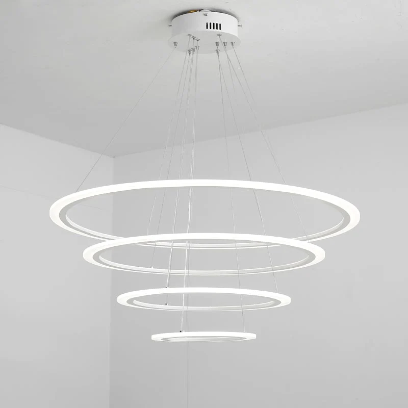 

Nordic Lustre Led Pendant Lamp White Design Light Fixtures Loft Hanglamp Dining Room Kitchen Modern Decor Home Lighting Acrylic
