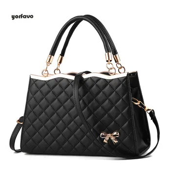 

New Fashion Handbag women Totes for female with Bow Soft Leather cossbody bag Korean Style High Quality Waterproof bags