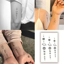 Easy To Use Planet Moon Swallows Pattern Dark Style Fake Tattoos Temporary Effect Waterproof Product Tattoo Sticker