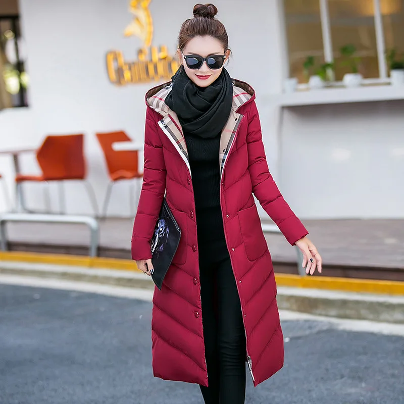 

Foreign Trade Winter Cotton-padded Clothes Women's Mid-length 2019 Korean-style New Style Slim Fit Hooded Thick down Jacket Cott