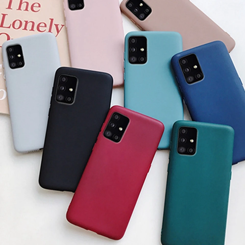 

Candy Color Soft Silicone Mobile Phone Case For Samsung Galaxy A51 Case A71 A21 A31 A21S A41 A81 A91 A01 A11 M11 M21 M31 Case