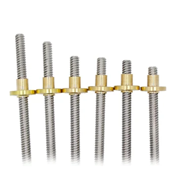 

New Arrival 100-600mm Stainless Steel T-type Stepper Motor Trapezoidal Lead Screw 8mm Thread T8 For 3D Printer