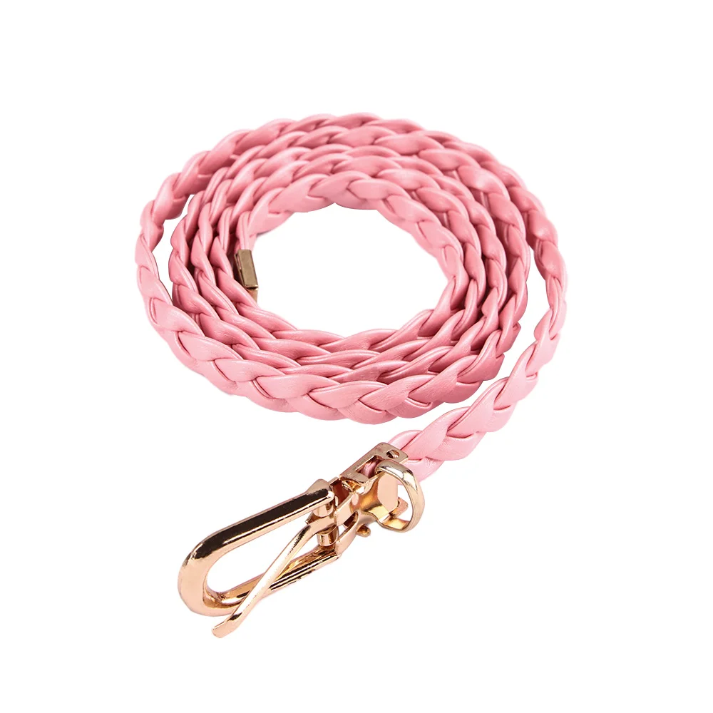 Pink Модный красивый цветной женский пояс из искусственной кожи, тонкий конфетных цветов, тонкий регулируемый пояс - Цвет: Pink