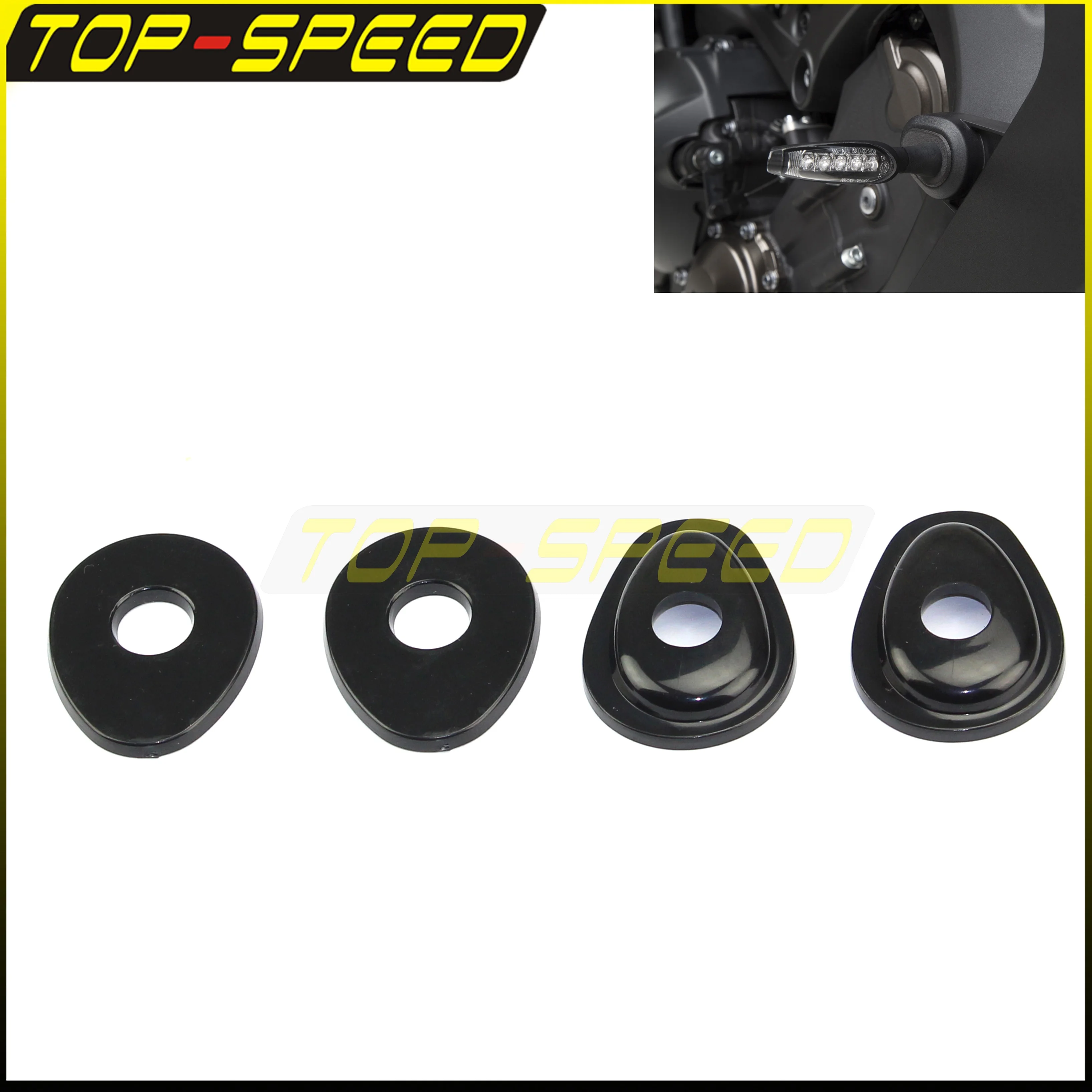 

For Suzuki GSXR600 GSXR750 TL1000S GSX-R GSXR 600/750 8pcs Aftermarket Turn Signal Indicator Adapter Spacer Plate Install Kit