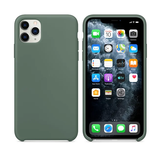 Pine Green Роскошный силиконовый чехол для телефона для iphone 7 8 Plus для Apple, чехол для iphone 6 6S Plus X XS MAX XR 7 8, без логотипа, чехол s Capa - Цвет: Pine Green