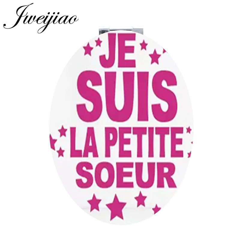 SS01 JWEIJIAO Super Grande SOEUR mathilde кожаная овальная Сумочка Зеркало Косметическое двустороннее здоровье игры espejo для сестер SS01 - Цвет: SS01