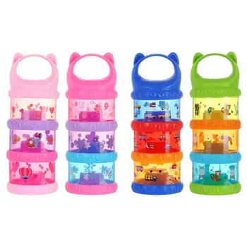 

3-layer Kids Baby Milk Powder Dispenser Non-Spill Stackable Newborn Feeding Box three-layer portable milk powder box