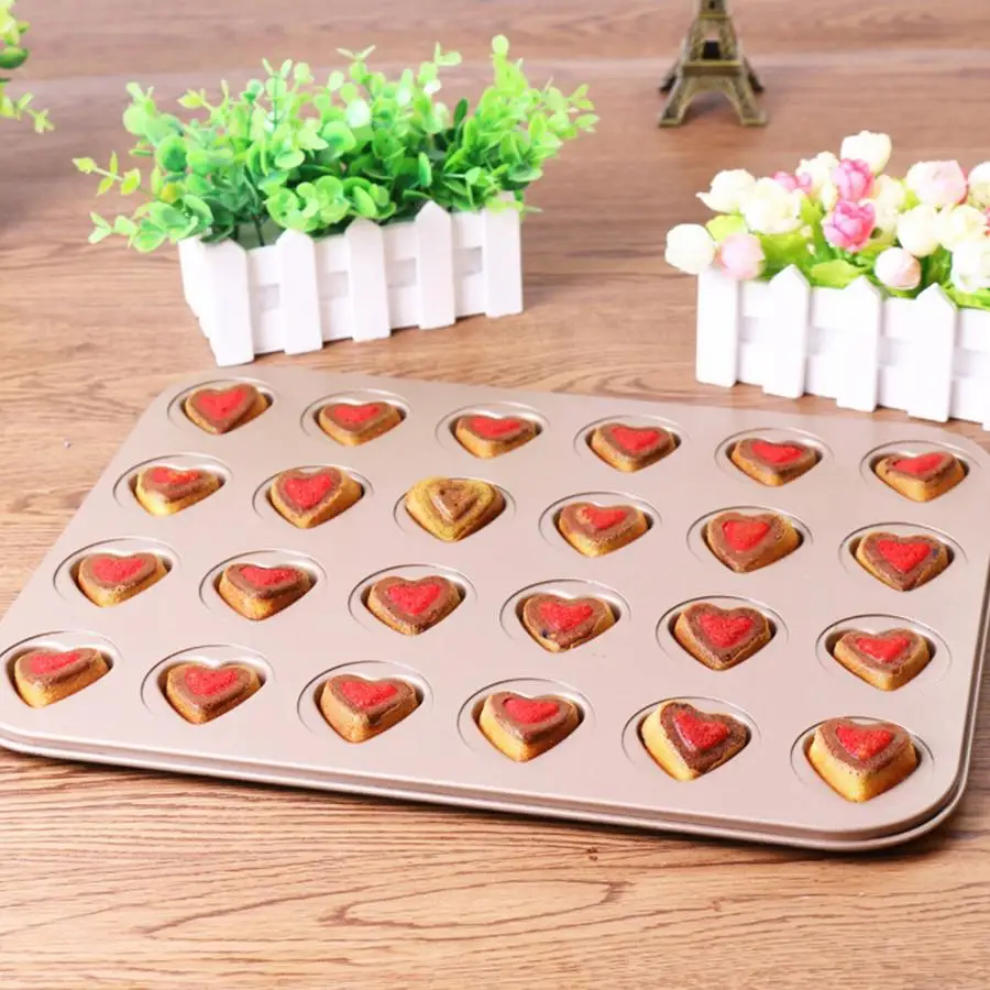 Любовь в форме сердца 24 Сетки DIY силиконовая форма для выпечки пирожных силиконовая форма для мыла резка для печенья инструменты для тортов кондитерские изделия украшения