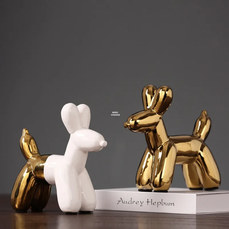 " Jeff Koons воздушный шар собака моделирование животное мода украшения милый творческий Искусство ремесло керамическая фигурка игрушка коробка 15 см V906