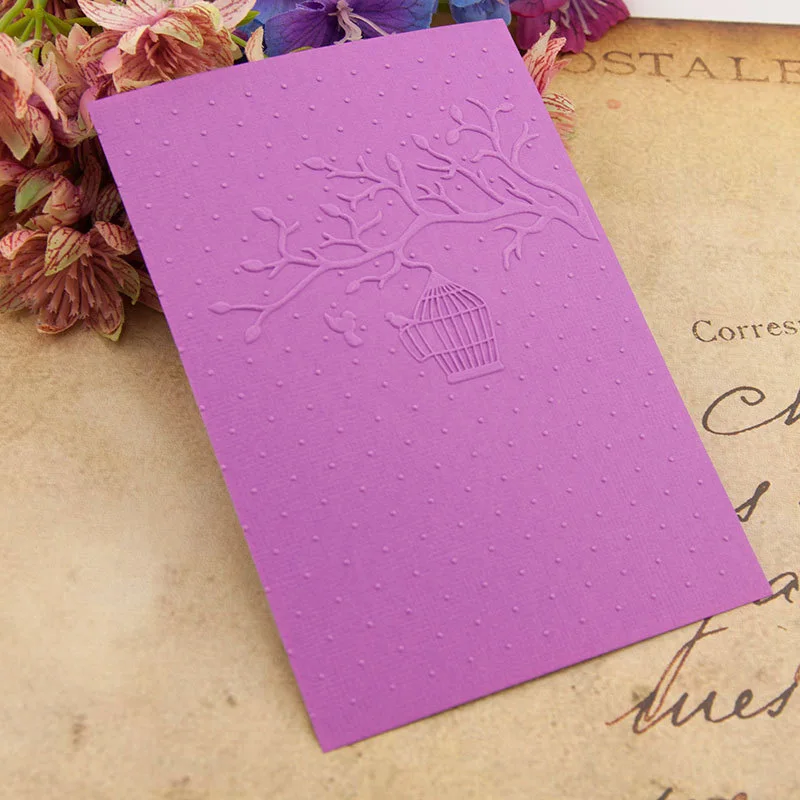 Tree Bird Nest Embossing Folder 01