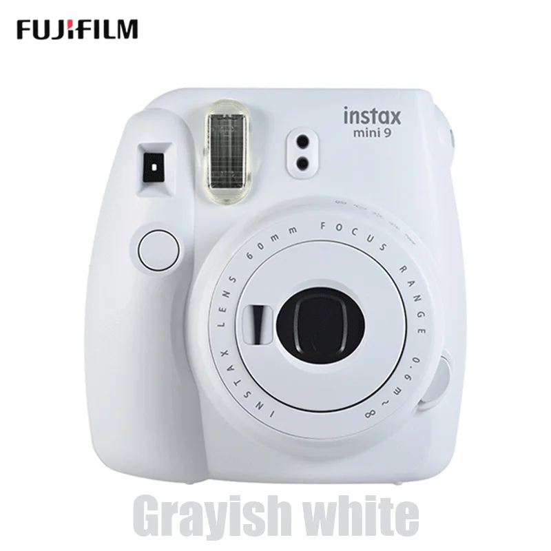 Grayish White Fujifilm Instax polaroi Mini 9 мгновенная камера instantanea фотокамера романтический подарок видеокамера fotografica цифровая - Color: Grayish White