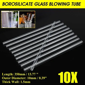 

Wholesale 10pcs 350x10x1.5 Transparent Glass Stirring Rod for School Lab Use Stiring Stirrer Laboratory Glass Buret Mixer