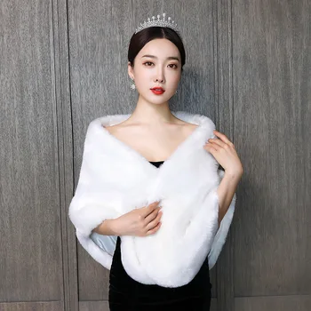

2020 Wedding Bridal Jacket Toreritas Mujer The Bride Wedding Dress In Fall And Winter Of Shawls 2020 New Warm Cloak More Code