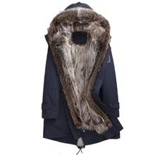 Натуральное меховое пальто зимняя куртка мужская парка из натурального меха енота мужские длинные пальто теплые парки размера плюс 4xl Manteau F-MSMD-01 MY1829