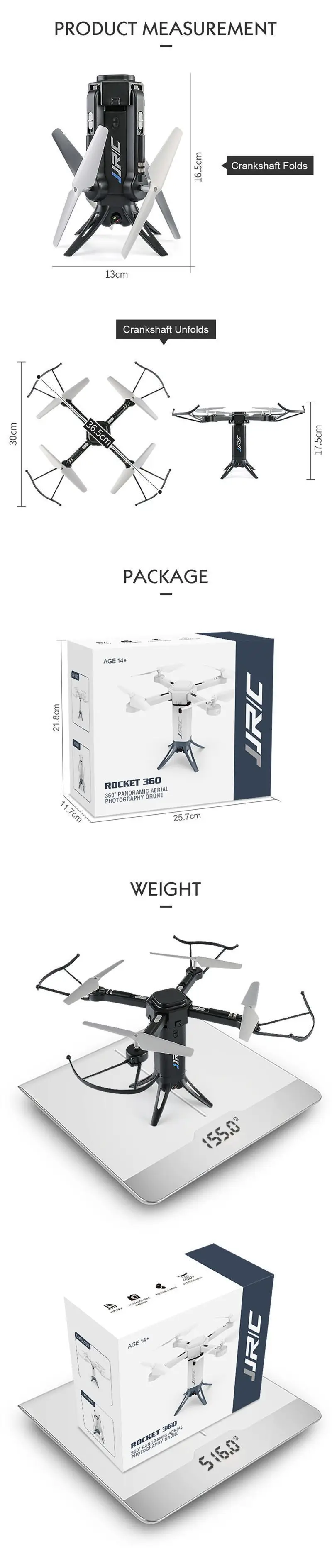JJRC H51 Rocket-like 360 wifi FPV с камерой HD 720P режим удержания высоты RC Selfie Дрон Квадрокоптер VS JJR/C H37