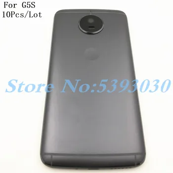

10Pcs/Lot Top Quality Metal For Motorola Moto G5S XT1793 XT1794 Battery Back Cover With Logo+Camera Lens