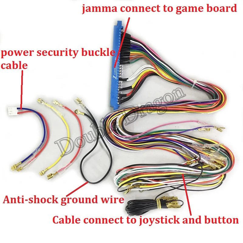 Кабель jamma 5 pin джойстик Кнопка жгут проводов полная Медь на заказ полный размер 80