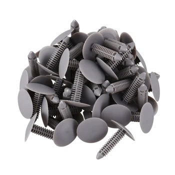 

50 Pcs Gray Plastic Rivet Clips 8mm x 25mm x 31mm