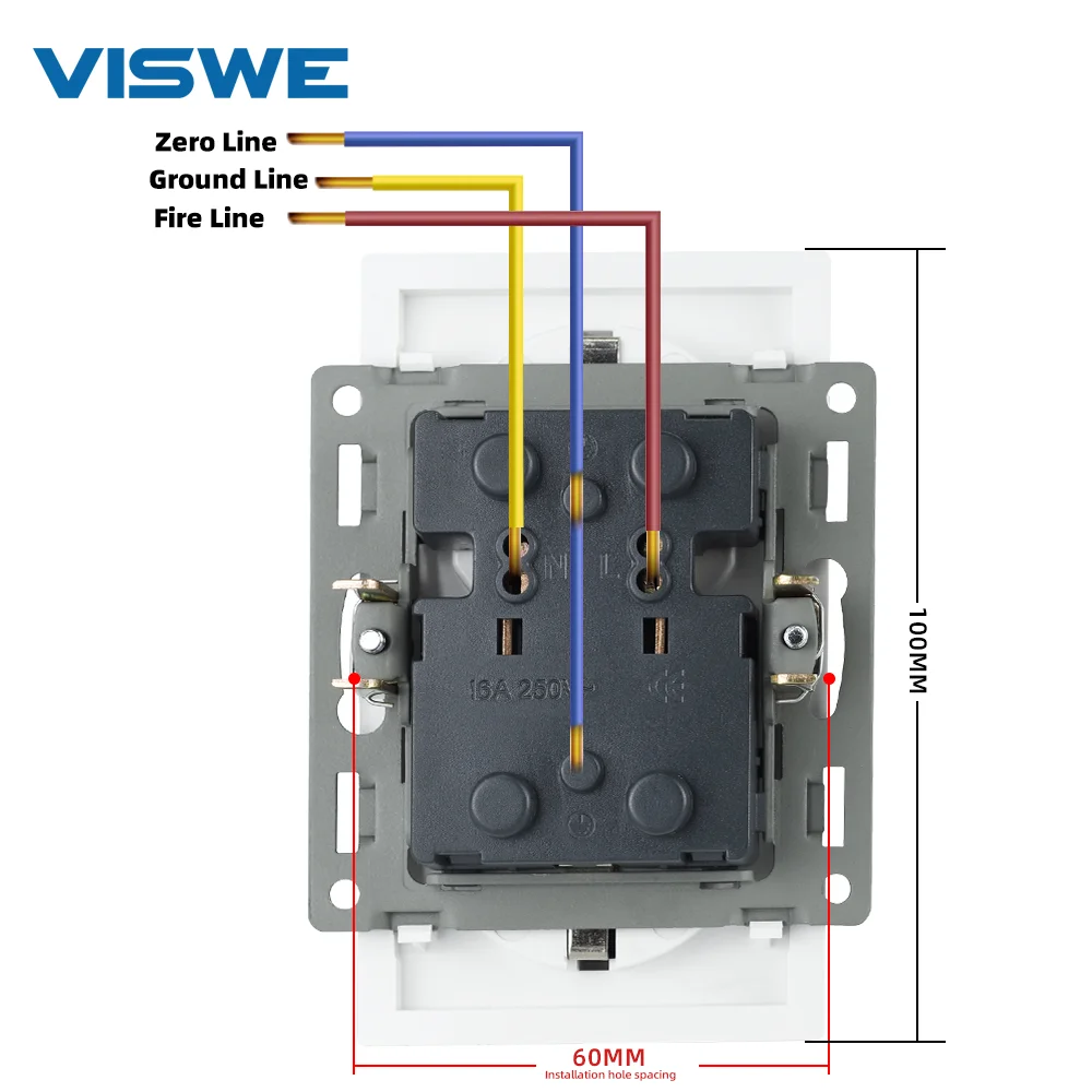 Wall Double Sockets Upright Crystal Glass Panel EU Germany AC Power Points Plug Outlets 110-250V Russia Spain Europe Home Office