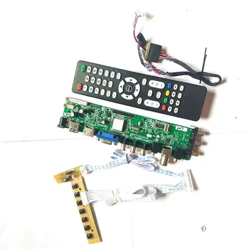 

Fit B133XW01 V.1/V2/V3/V4/V5/V7/V0 40 pin LVDS AV HDMI VGA USB DVB screen upgrade 3663 TV digital 1366*768 LCD drive board Kit