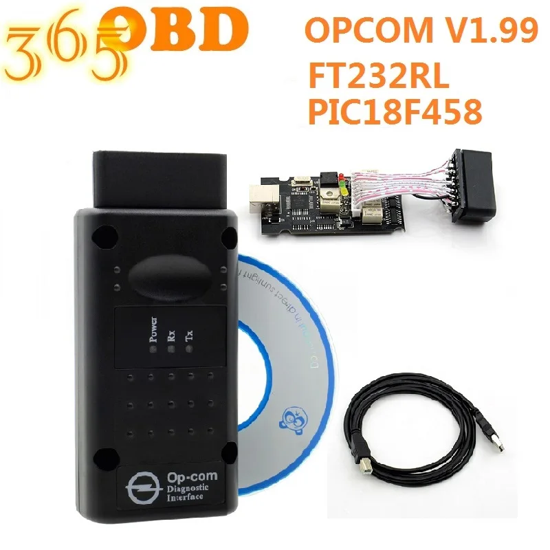 10 шт. OPCOM V1.99/V1.95/V1.70 для Opel PIC18F458 и FTDI FT232RQ/ FT232RL чип OP COM CAN BUS интерфейс V1.99 Flash Update| |