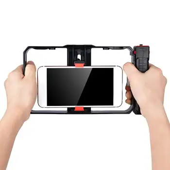 

Smartphone Video Rig W 3 Shoe Mounts Filmmaking Case Handheld Phone Video Stabilizer Grip Tripod Mount Stand For Video Maker