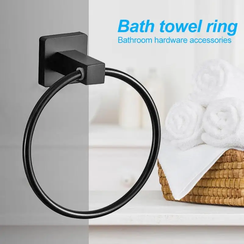 Нержавеющая сталь круглый настенный держатель для полотенец вешалка для одежды в ванную комнату