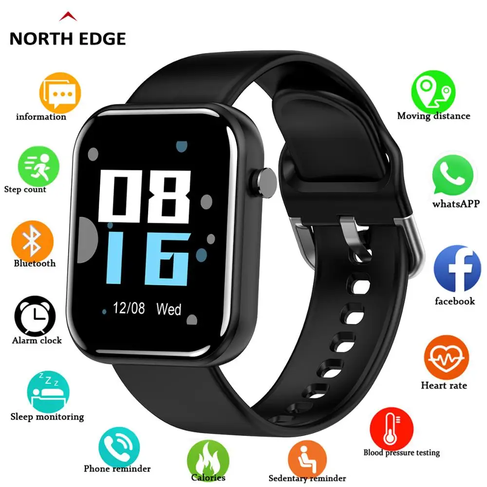 

NORTH EDGE Smart Watch Men Women Blood Pressure Smartwatch Waterproof Heart Rate Tracker for Android IOS Reloj Smartwatch Mujer