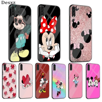 

Mobile Phone Glass Case for Huawei Honor 7A 20 Pro 8X 10 9 10 Lite Cover Mickey Mouse