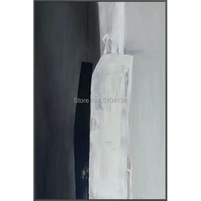 

Simple Design Artist Hand painted black and white Painting on Canvas Abstract Modern Canvas Oil Painting for Living Room